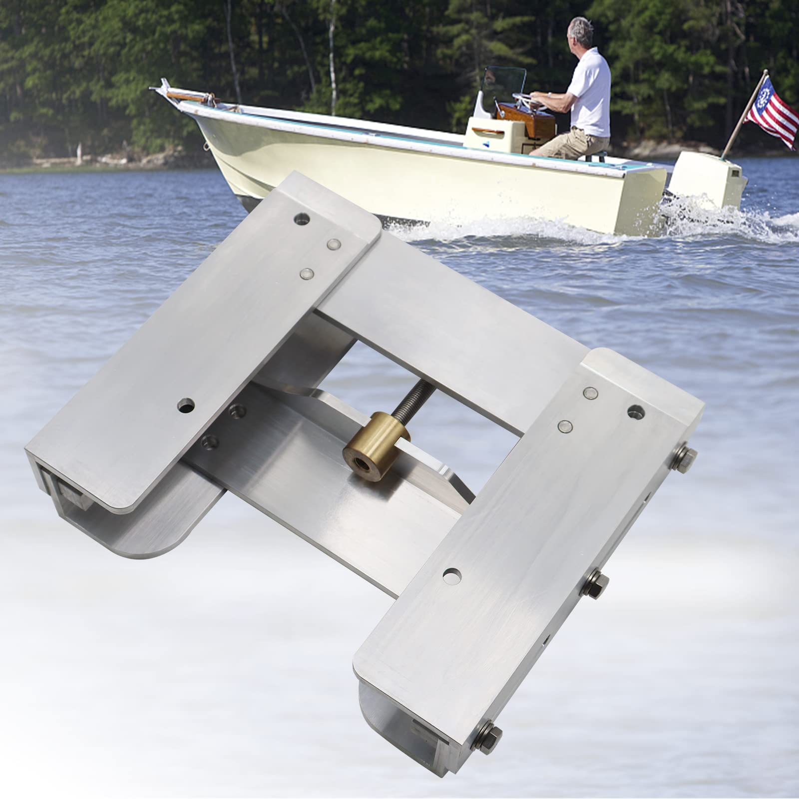 Bestool Jack Plates for Outboard Motor 6'' Set Back Adjustable for Boat Steering System
