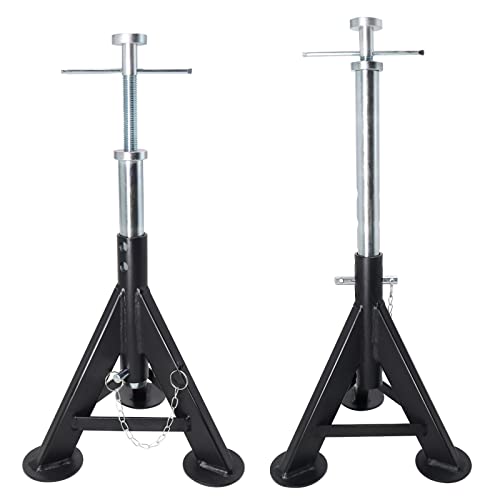 BESTOOL Set of 2 RV Stabilizer Jacks Camper Leveling, Adjustable Height 17.3" to 30", Heavy Duty Telescopic RV Support Jacks for Trailer, Camper, Motorhome, Single Jack Withstand 3 ton 6,000 Lbs