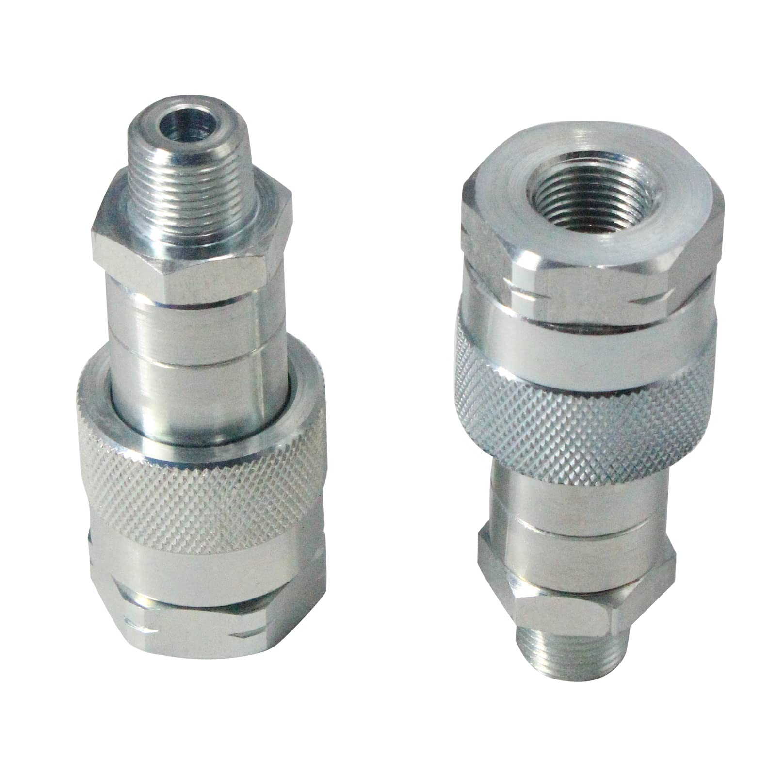 BESTOOL 3/8" 10,000 PSI High Duty Hydraulic Quick Connect Coupler Set Replaces Enerpac C-604 with 2 Dust Caps